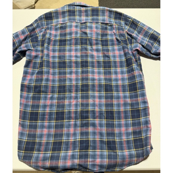 Vintage Eddie Bauer Plaid Flannel Shirt Blue Button Front Long Sleeve S Women's - Picture 6 of 10
